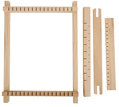 OPPWONG Holzstrickmaschine, Webstuhl Erwachsene Anfänger Weben Lernspielzeug Mini Traditionelle Holzwebmaschine Handgefertigter Strickwebstuhl für Anfänger