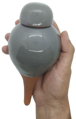 Ollas Lutton Olla Terre Cuite à Planter 40cl| Arrosage Autonome pour Plantes d'interrieur Ecologique & Economique | Système d'Irrigation Naturel | Autonomie 3 Jours | Ollas Sabeur Gris