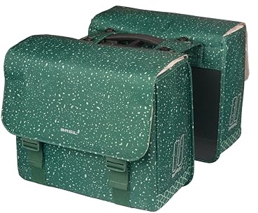 Basil Flair Doppelte Fahrradtasche - MIK inkl. - 35L - Robust - Grün