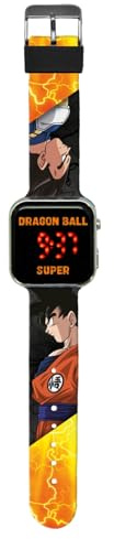 Kids Licensing Orologio digitale per bambini automatico con cinturino in plastica DB00002, Dragon Ball Nero