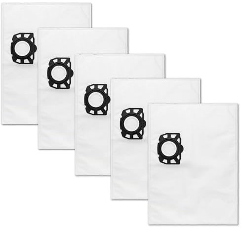 Sacchetti Aspirapolvere Compatibili con Karcher WD3 WD2 – Set da 5 – Materiale Resistente ed Ecologico e Maggiore Capacità