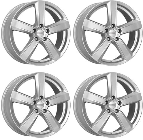 4x Dezent Felgen TU silver 7.5Jx18 ET48 5x108 kompatibel mit Volvo C30 EX30 S40 S60 S80 S90 V40 V50 V60 V70 V90 XC40 EX40 XC60 XC70 XC90