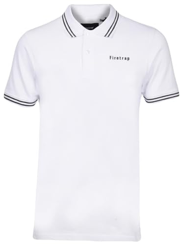 Firetrap Mens Polo Shirt Cotton Short Sleeve Tip Collar Tshirt