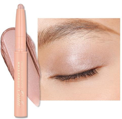 Oulac Dreh Lidschatten Stick Nackt Satin-Finish – Wasserfest & Wischfest, Hält 16 Stunden+, Cremig-seidige Textur, Vegan WA01 Nubile