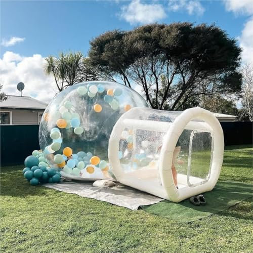 Dxysyldrun 25 m, Bubble House uppblåsbar, 6,5 fot tunnlar hoppborg PVC, vattentät, transparent bubbelhus, uppblåsbar för barn och vuxna