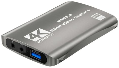 Iuhtrb Scheda di acquisizione video USB3.0 Scheda di acquisizione 4K 1080P 60FPS Scheda video per il gioco Live Streaming Adattatore USB Gaming Trasmissione in diretta