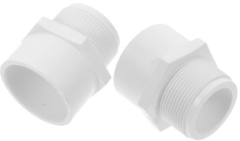 FUNOMOCYA 2 pezzi Connettore per PVC Adattatore con Filettatura Maschio Npt Giunzione per Tubazioni Idriche per Irrigazione e Applicazioni Esterne