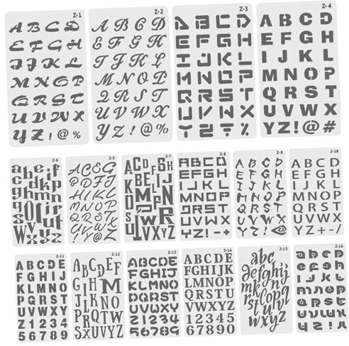 SEWACC 20stücke Wiederverwendbare Schablonen Zum Malen Kunststoff-Alphabet-schablonen Basteln Kleine Buchstaben-schablonen Scrapbooking DIY-journaling-vorlagen Buchstaben-vorlagen Für Han