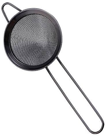 Cabilock Passoire à Cocktails en Acier Inoxydable Triangulaire Noire Crochet, Filtre à Résidus et Égouttoir à Glace, pour Club et Restaurant