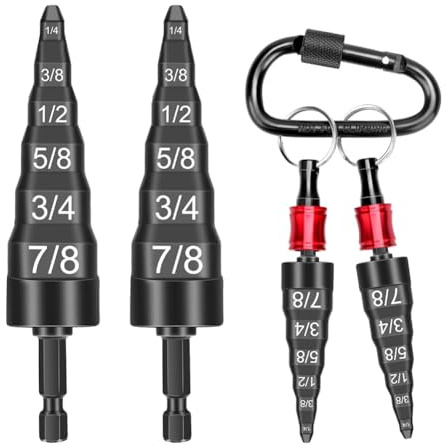 Flaroey Juego de reparación HVAC con herramienta para avellanado 6 en 1, herramienta para avellanado y expansor para tubos de cobre con puntas de 1/4, 3/8, 1/2, 5/8, 3/4 y 7/8 de pulgada