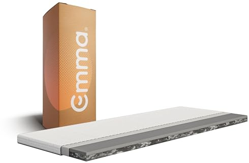 Emma Premium Topper 90x200 | Atmungsaktiver & Klimaregulierender Matratzentopper | 8 cm Höhe | Waschbarer Bezug
