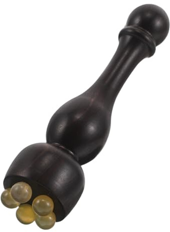 EPIGEIST Bâtonnet de Massage Yeux en Bois de Purple Sandalwood Outil Gua Sha Facial Ergonomique Rouleau de Massage Visage pour Soulagement des Poches et Remodelage Naturel du Contour des
