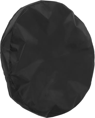 SEWACC Cubierta Protectora para Fogata de Tela Oxford 210d Negra, Funda Redonda para Fogata Exterior Diámetro 100 Cm, Resistente al Agua y Viento para Jardín y Barbacoa al Aire Libre