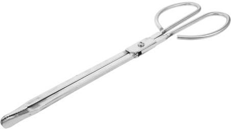 UTHCLO Pinzas de Acero Inoxidable para Chimenea de 36 CM Tenazas para Fuego Agarre Antideslizante Herramienta Resistente al Calor para Fogatas Interiores y Exteriores Atizador y