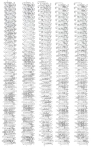 KIMISS 100 St Dubbelslinga Trådbindningsrygg för A4-papper - Kapacitet 60 Ark, 3:1 Stigning, 34 Slingor, 9,5 Mm Diameter - Idealisk för Dokumentbindning (#12)