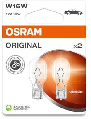 INION 2x OSR. ORIGINAL Auto Lampen W16W 12V 16W 921-2BL 921 Halogen Birnen Doppelblister (2 Lampen)