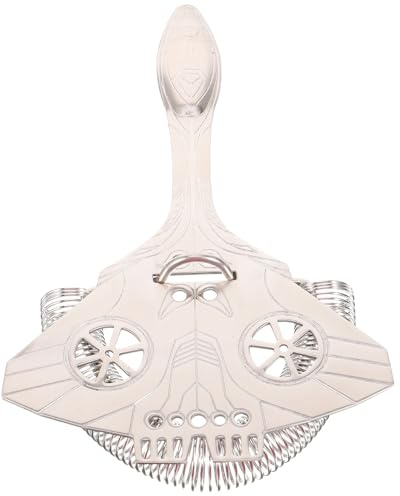 Toyvian Colino per Cocktail Design Europeo in Acciaio Inossidabile 304 per Bar e Feste Filtro per Ghiaccio e Strumenti Bar Facile da Manutenere