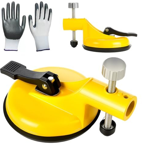 RANJIMA Laminatboden Verlegungswerkzeug, Eisenfixierer Mit Saugnapf Handschuhe, Laminats Werkzeug, Greifer Werkzeuge für Holzböden Pflastersteine Fliesen, für Bad, Küche, Schlafzimmer, Wohnzimmer