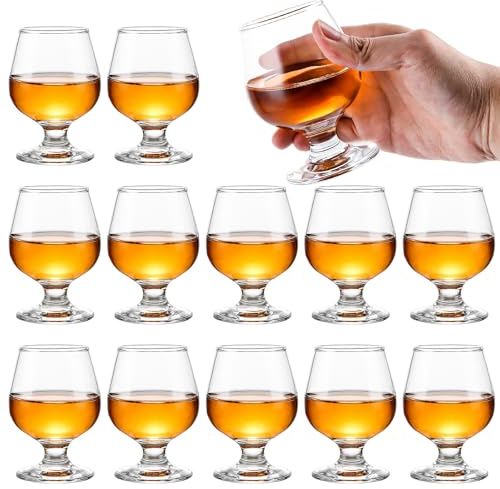LDXDRU Set di 12 bicchieri da cognac da 150 ml, perfetti per casa, ristoranti e feste, lavabili in lavastoviglie