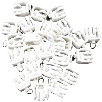 10/20 pezzi di rulli for tende flessibili in plastica, binari dritti e curvi, ganci for appendere anelli scorrevoli, accessori for ferramenta for la casa(10pcs)