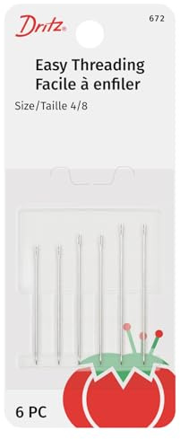 Dritz 672 Easy Threading Hand Needles, Nickel (6-Count)