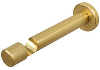 Gardinenstangen Träger mit Schraubkappe für 20 mm Durchmesser Stangen in Messing Optik - Wandabstand 10,5 cm