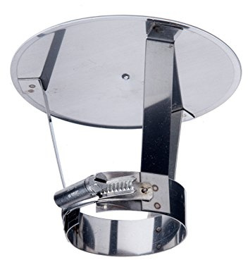 Regenhaube Edelstahl DN 150 150mm Abgasrohr Schornstein Rauchrohr Kamin