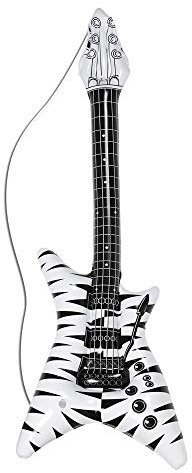 W WIDMANN MILANO Party Fashion - Guitarra hinchable, longitud aprox. 105 cm, instrumento, guitarra de aire, fiesta temática, carnaval