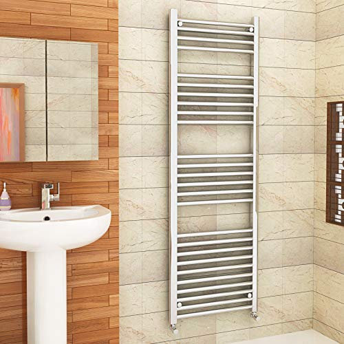 1600 x 500mm (H x W) Bathroom Central Heating Straight Ladder Towel Rail Radiator - Chrome Finish