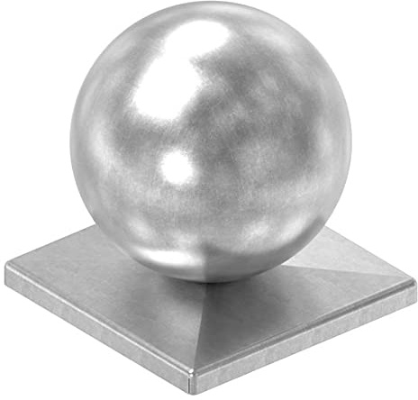 Fenau | Pfeilerbedecker/Pfosten-Kappe für Quadratrohr | 100x100 mm | mit Kugel Ø 100 mm | Stahl (Roh) S235JR