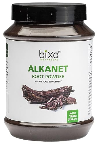 bixa BOTANICAL Alkanet Root Powder (Ratanjot/Arnebia Nobilis) Antioxidant | Gluten Free, Non-GMO, Steam Treated, Vegan, 100% Pure | 1 Pound / 16 Oz.