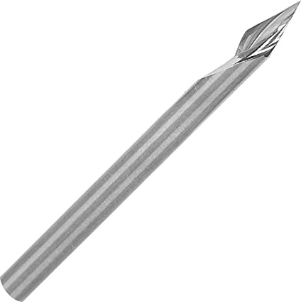 V-Nut-Gravur-Bit 3,175 X 30 ° X 0,1 X 40 L Spiralförmige 30-Grad-V-Nut-Gravurwerkzeug-Fräser für Holzschnitzarbeiten