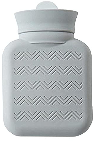 SlimpleStudio Wärmflasche Heizung Winter-Geschenk Fuß Hals Wärmflasche mit Abdeckung Ex-Schutz im Freien Mini Silikon Mikrowelle Handwärmer Kinder-Rosa Warmwasserbeutel (Color : Light Grey)