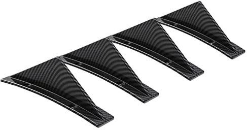 Aublinto Heckstoßstange Canards Splitter,4 STK Universal Auto Heckstoßstange Diffusor Spoiler Anti-Crash Spoiler Lip Splitter Auto Heckstoßstange Diffusor Haifischflosse Kit für Auto LKW SUV