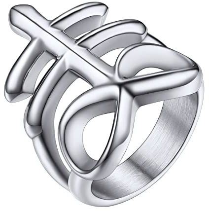 PROSTEEL Bague Sceau du Léviathan Homme Inoxydable Anneau Soufre Taille 64