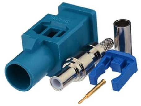 Connettore Fakra - Connettore Maschio Acqua Blu Crimp Solder Connettore per Auto Antenna RG174 RG316Cavo