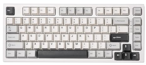 YUNZII YZ75 Clavier RGB Mécanique sans Fil, 75% BT5.0/2.4 G/USB-C Tri-Mode Clavier Gamer Mécanique NKRO, Hot-Swappable PBT Dye Sub, Clavier Mécanique pour Linux/Win/Mac(White, Gateron G Pro Brown)