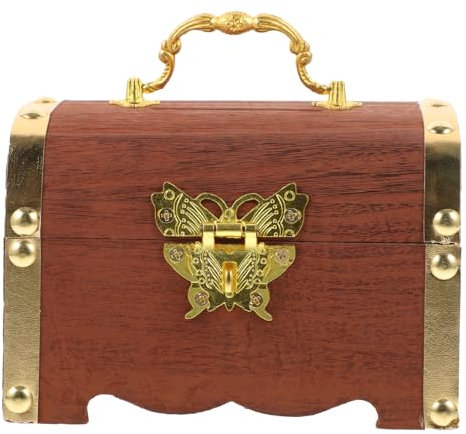 TOYANDONA Schmuckkästchen Aus Holz Mit Deckel Tragbarer Schmuckorganizer Aufbewahrungsbox Für Schmuckstücke Ringbox Holzschmuckkästchen Für Schlafzimmer