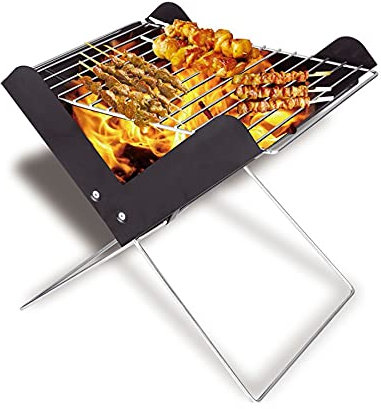 DDNGEJ Petit Barbecue Pliable Portable à Charbon de Bois, Facile à Assembler et à Retirer, Ensemble de Cuisson pour Barbecue
