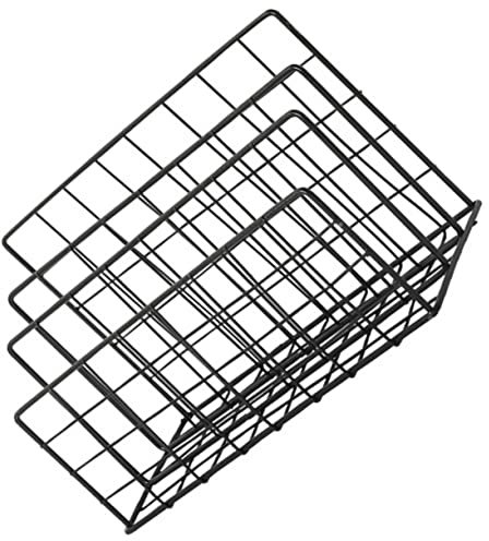 STOBOK Metall-lagerregal Mehrzweck-zeitschriftenständer Glatte Oberfläche Design Lagerhalter Mit Etiketten Für Einfache Sortierung