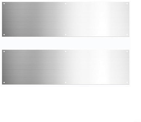Metall-Tür-Trittplatten, Edelstahl-Material, verhindert Verschleiß der Tür, 2 Stück
