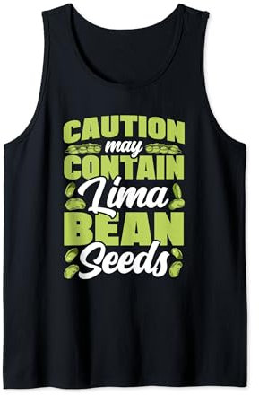 Caution May Contain Lima Bean Seeds Legume Vegan Vegetarian Tank Top
