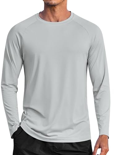 COOFANDY Men's UPF 50+ Sun Protection Shirts Long Sleeve Lightweight Quick Dry Swim T-Shirts Rash Guard