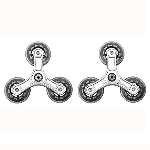 2 pezzi carrello della spesa parti di ricambio durevole PU carriola ruote per carrello arrampicata carrello design triangolare ruota per una facile salire le scale