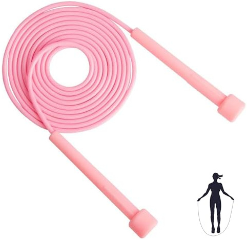 Senshuomy Adjustable Skipping Rope for Adult and Kids,Jump Rope,With Adjustable Length,Lightweight and Portable,Featuring a Comfortable Handle for Speed Jumping (6 Colour)