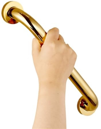 Zjpgcsdsc Armrest Grab Rail Gold Brass Wall Mounted Bathroom Armrest Handle Bathtub Grab Bar Toilet Elderly Handrail Home(Gold,30cm)
