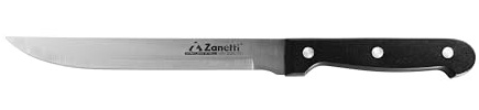 Zanetti, Coltello Arrosto Modello Classic, Coltello Acciaio Inox, Lama 20 cm, Spessore 1.5 mm, Coltello Cucina Professionale, Manico Rivettato