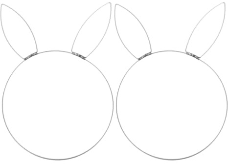 PRETYZOOM 2 Stück Osterhasen-Förmige Metallringe Zum Basteln -Ringe Reifen Für Die Herstellung Von Kranzdekorationen