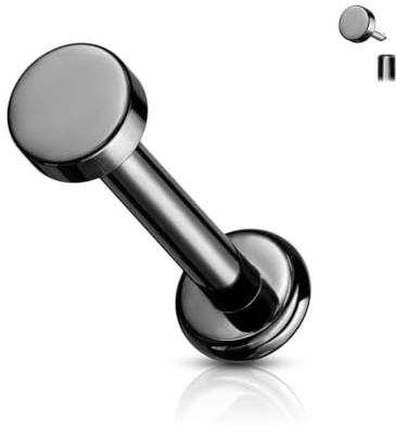 Stachelkleid Titan Labret Kreis Flach Innengewinde Flat Disc Lippe Ohr Piercing Stecker