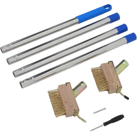 Kisangel 1set Spazzole per Rimozione Erbacce con Manico Acciaio Inossidabile per e Patios Strumento per Pulire Giunti e Rimuovere Muschio con Manico